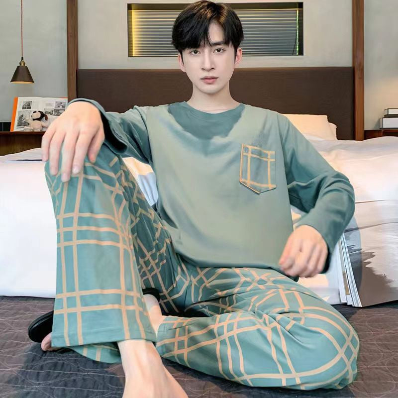 Men's Pajama Set, Long Sleeve, Loose Fit