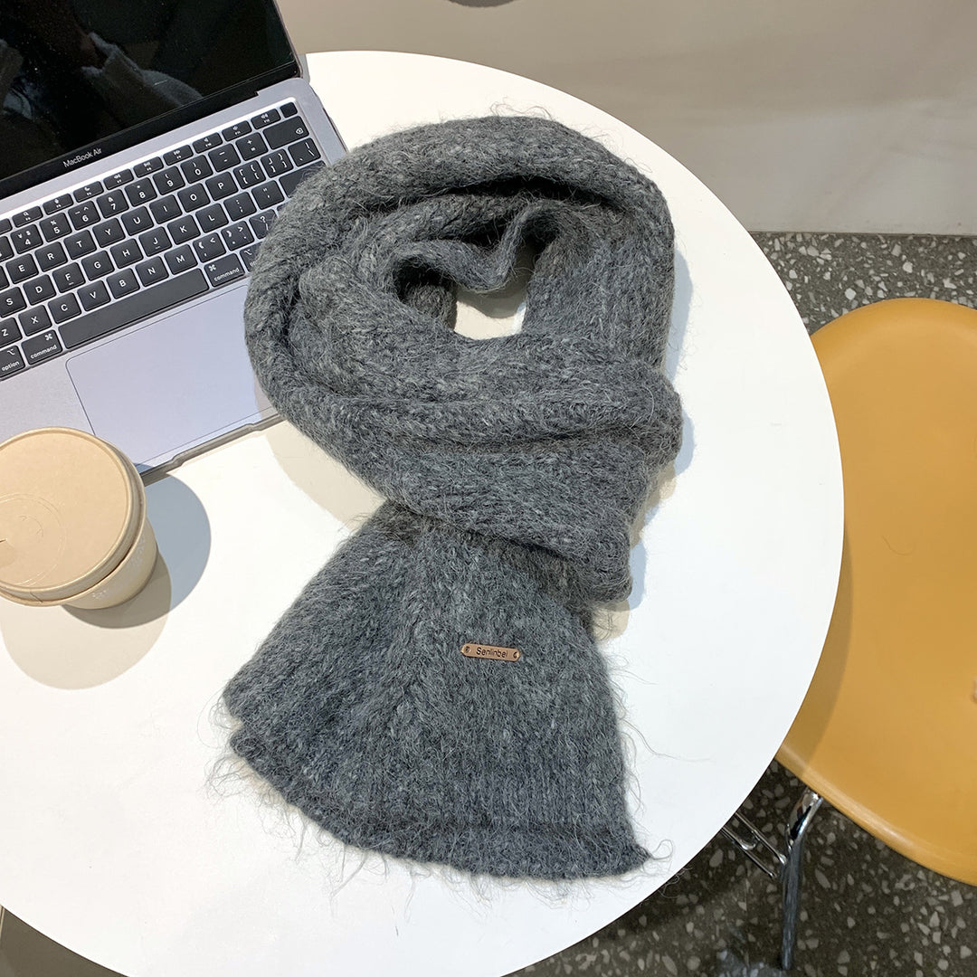 Alpaca wool blended scarf, 24x165cm