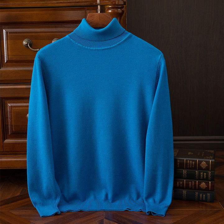 Men's sweater, turtleneck, solid color, casual