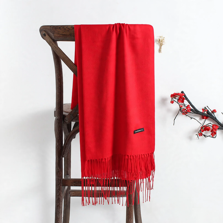 Solid color scarf made of cashmere imitation