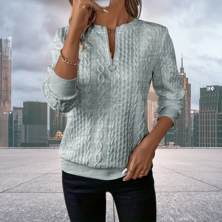 Mune | Comfortable Knitted Women's Pullover with Zipper