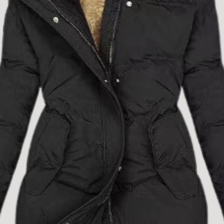 Mune | Women's long waterproof hooded coat made of faux fur for winter