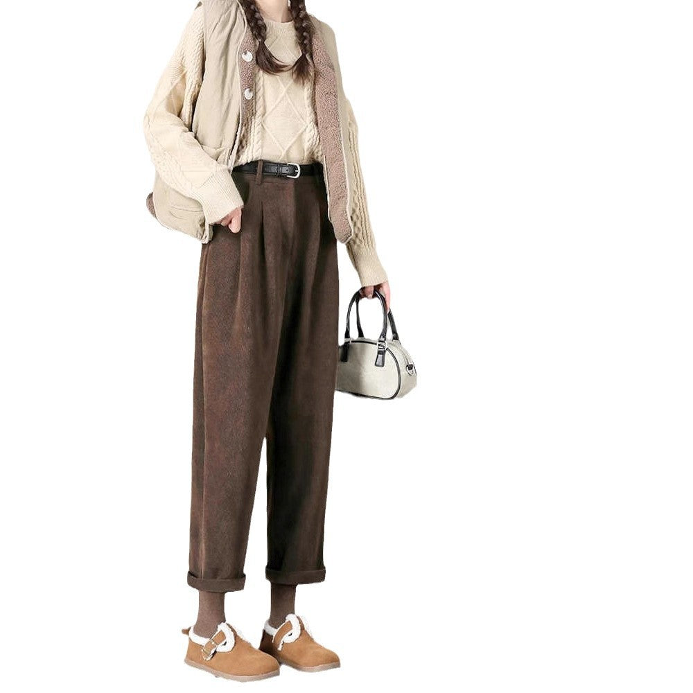 Kord-Harem pants for women, ankle length