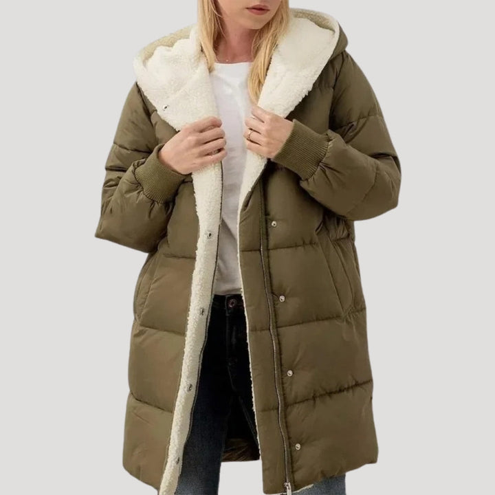 Mune | Women's Long Puffer Coat – Winter Jacket Lined with Faux Fur