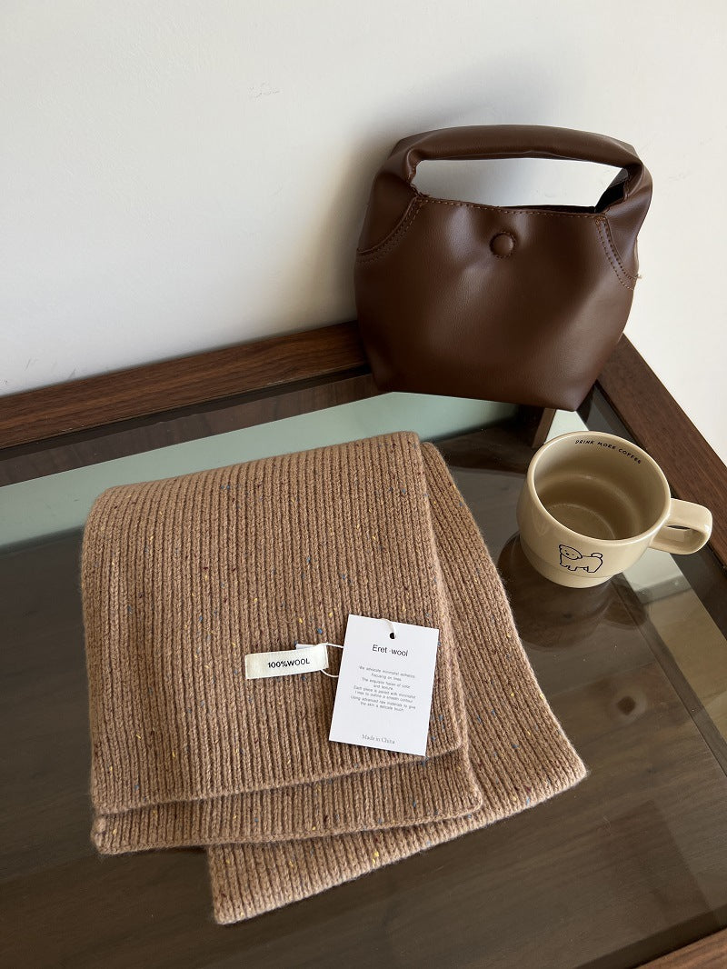 Thicker merino wool knitted scarf
