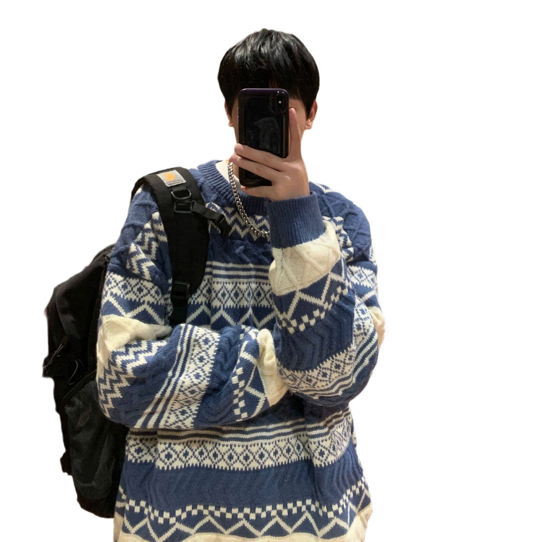 Retro knitting sweater in vintage style