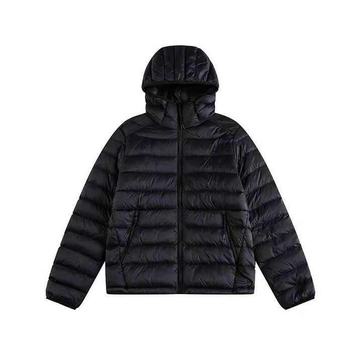 Light down jacket with hood, short