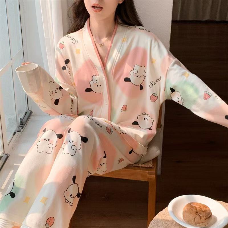 Ladies' house suit, long-sleeved, cartoon style, comfortable