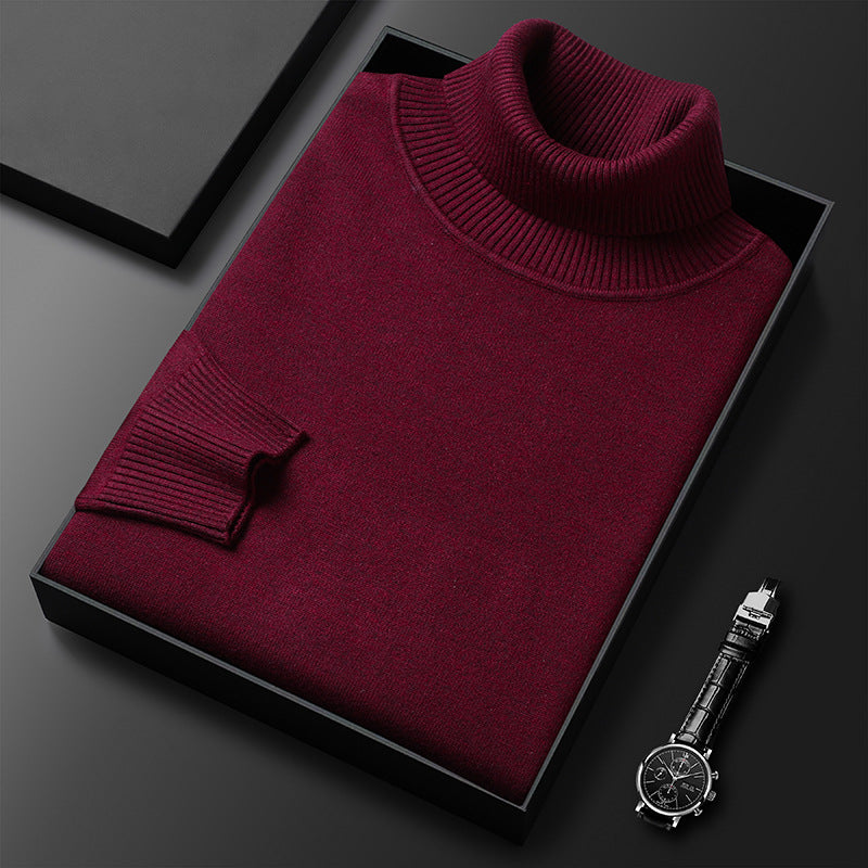Warmer men’s turtleneck sweater, knitted