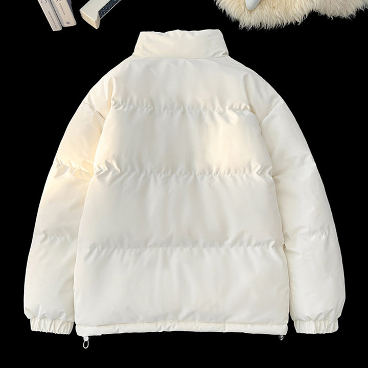 Men's Stand Collar Puffer Jacket, Lined, Winter