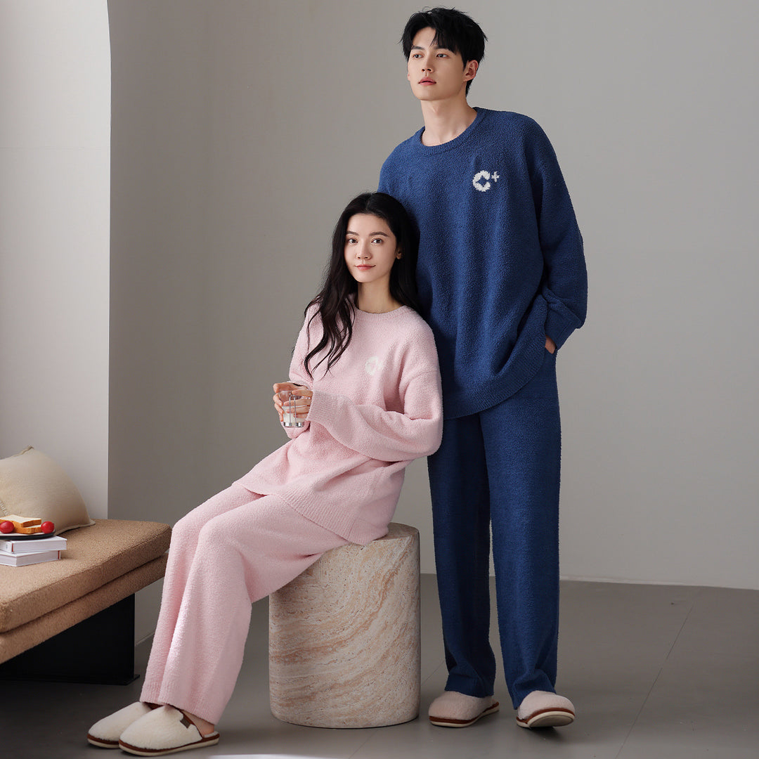Padded couple's pajama set, warm and soft
