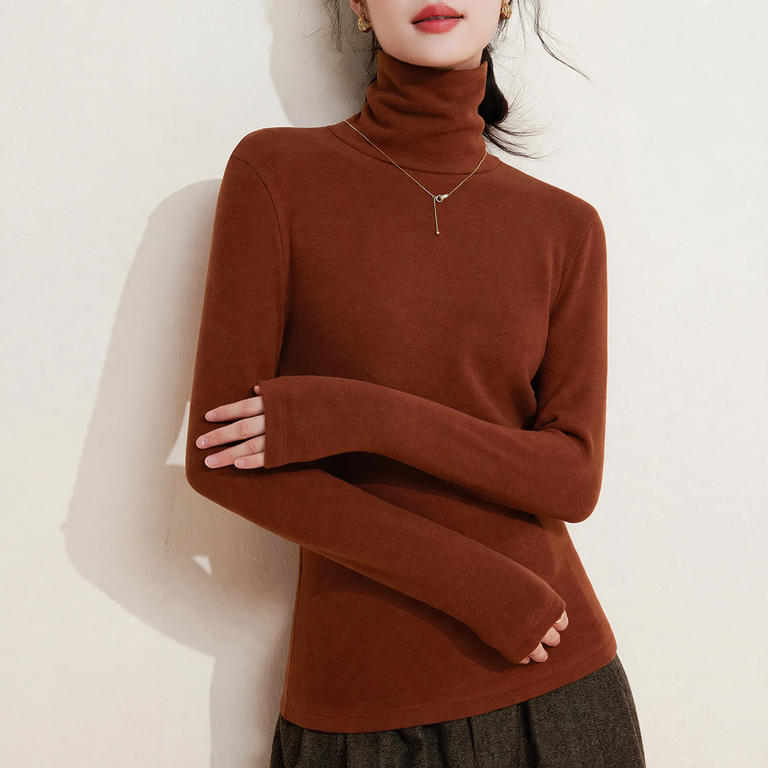 Women's Thermal Undershirt with Stand-up Collar