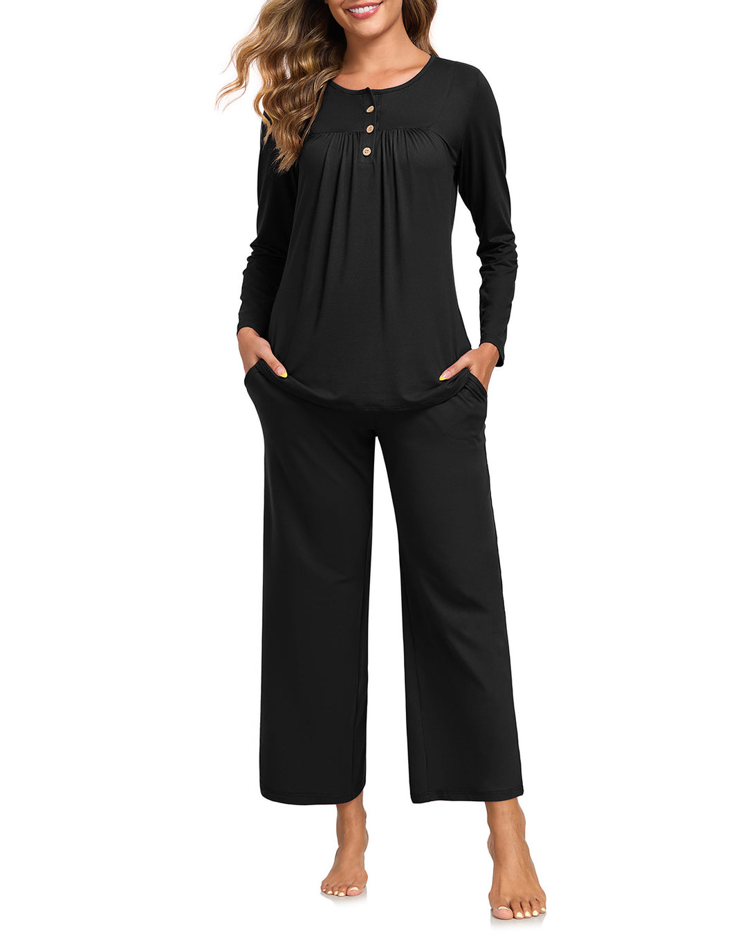 Ladies' Pajama Set, 2-piece, with Pockets