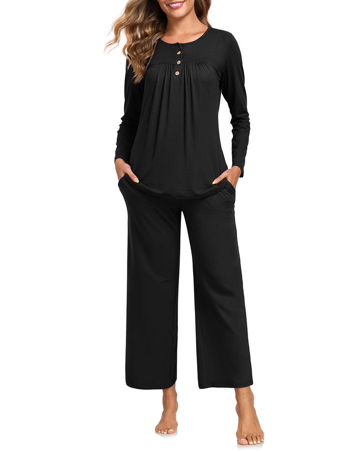 Ladies' Pajama Set, 2-piece, with Pockets
