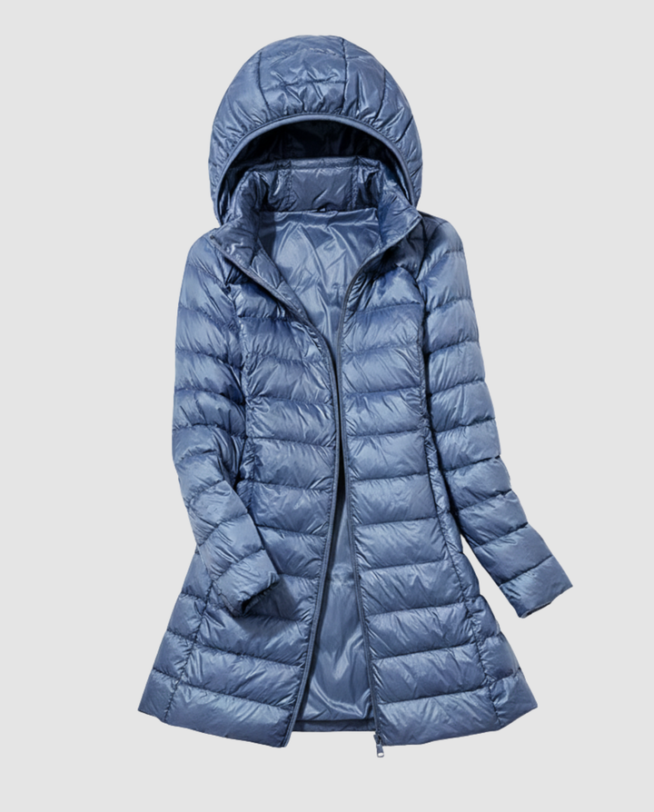 Women's ultra-light down jacket with hood