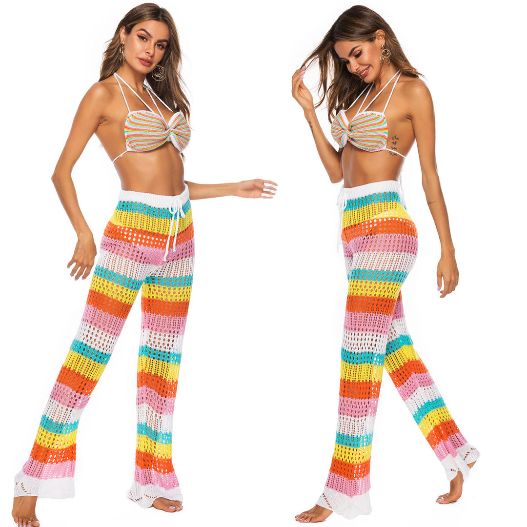 Women airy crocheted beach pants Mune Fashion