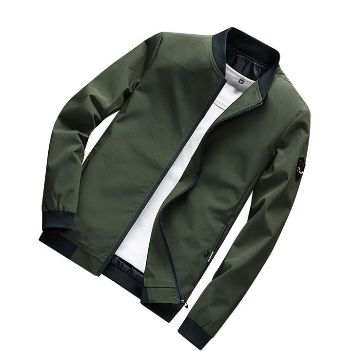 Men's Minimalist Softshell Jacket with Elastic Cuffs and Concealed Zipper Mune Fashion