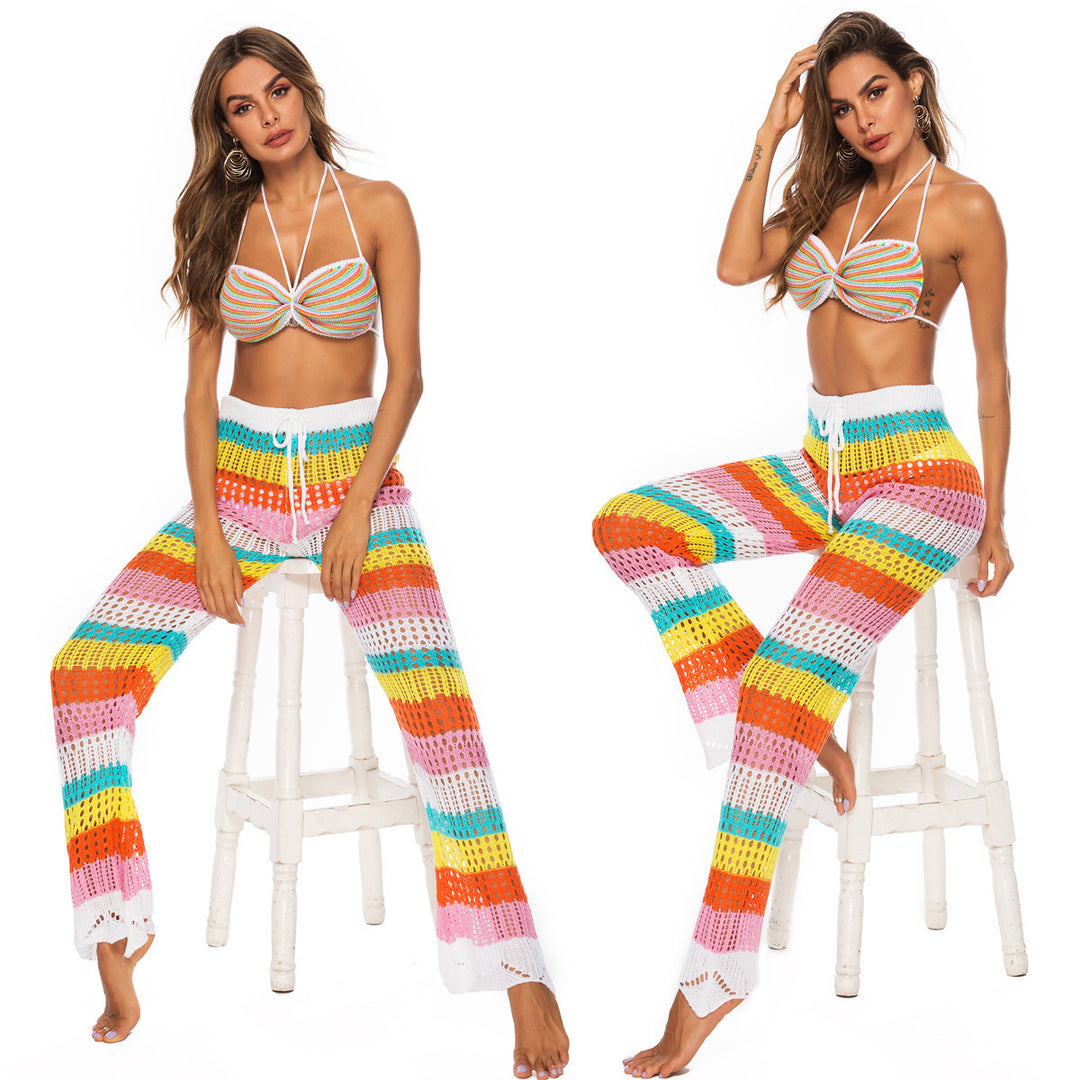 Women airy crocheted beach pants Mune Fashion