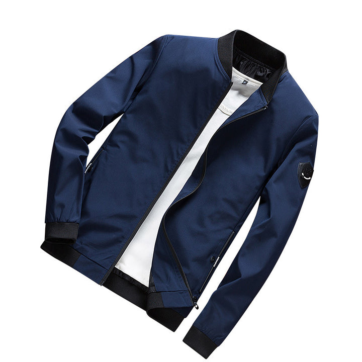 Men's Minimalist Softshell Jacket with Elastic Cuffs and Concealed Zipper Mune Fashion