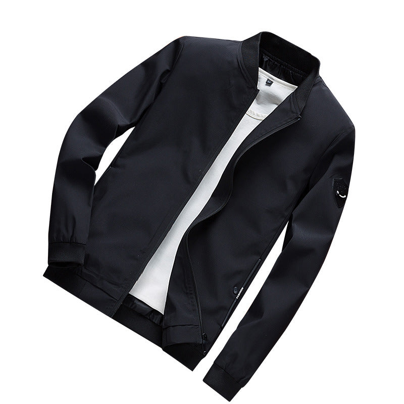 Men's Minimalist Softshell Jacket with Elastic Cuffs and Concealed Zipper Mune Fashion