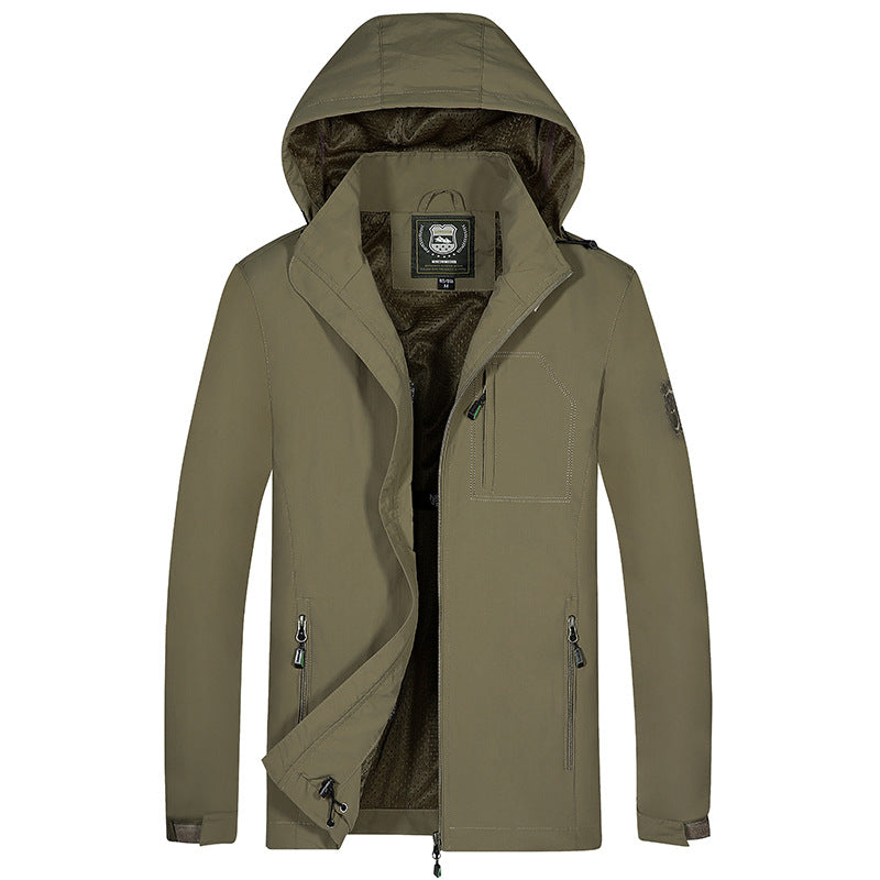 Men's hooded softshell jacket with mesh lining and multifunctional zip pockets Mune Fashion