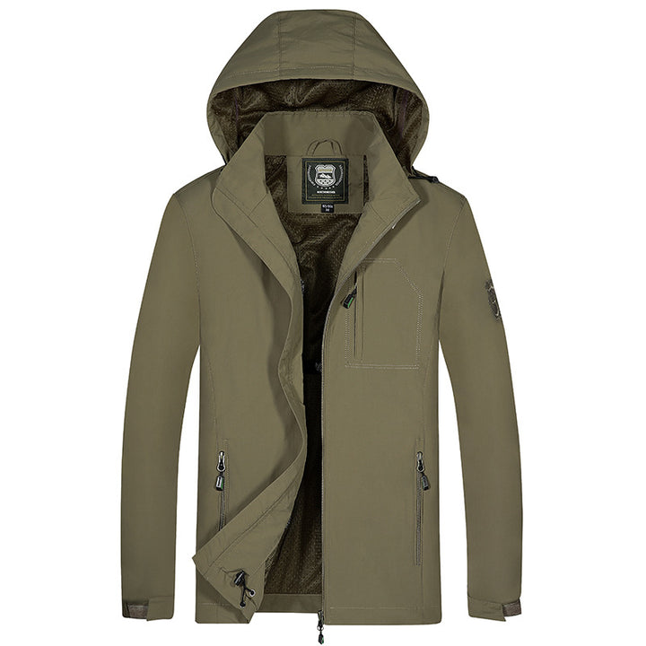 Men's hooded softshell jacket with mesh lining and multifunctional zip pockets Mune Fashion
