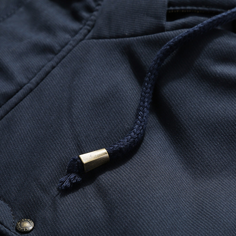 Men Water-Repellent Padded Parka with Hood Thermo Lining and Multiple Pockets Mune Fashion