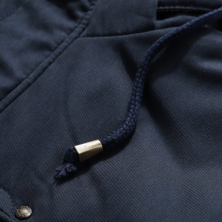 Men Water-Repellent Padded Parka with Hood Thermo Lining and Multiple Pockets Mune Fashion