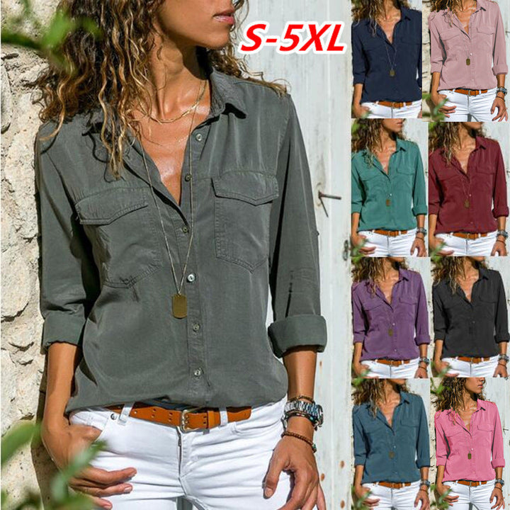 Ladies Long Sleeve Blouse Mune Fashion