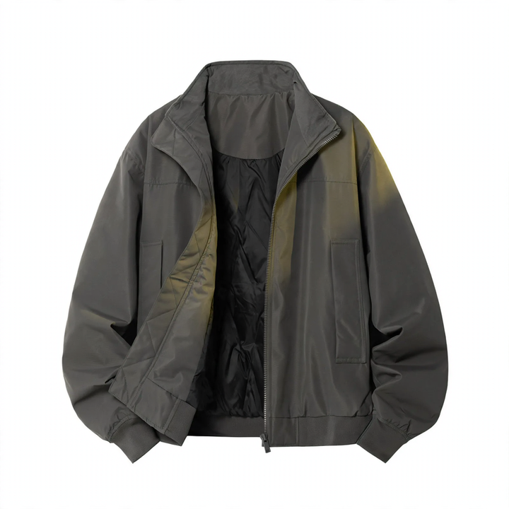 Padded men's bomber jacket made of down