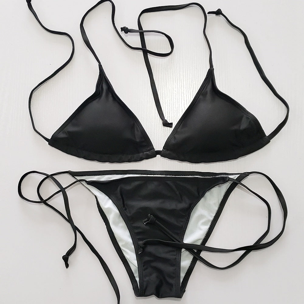 Women's triangle bikini with adjustable ties and sexy back cutout Mune Fashion