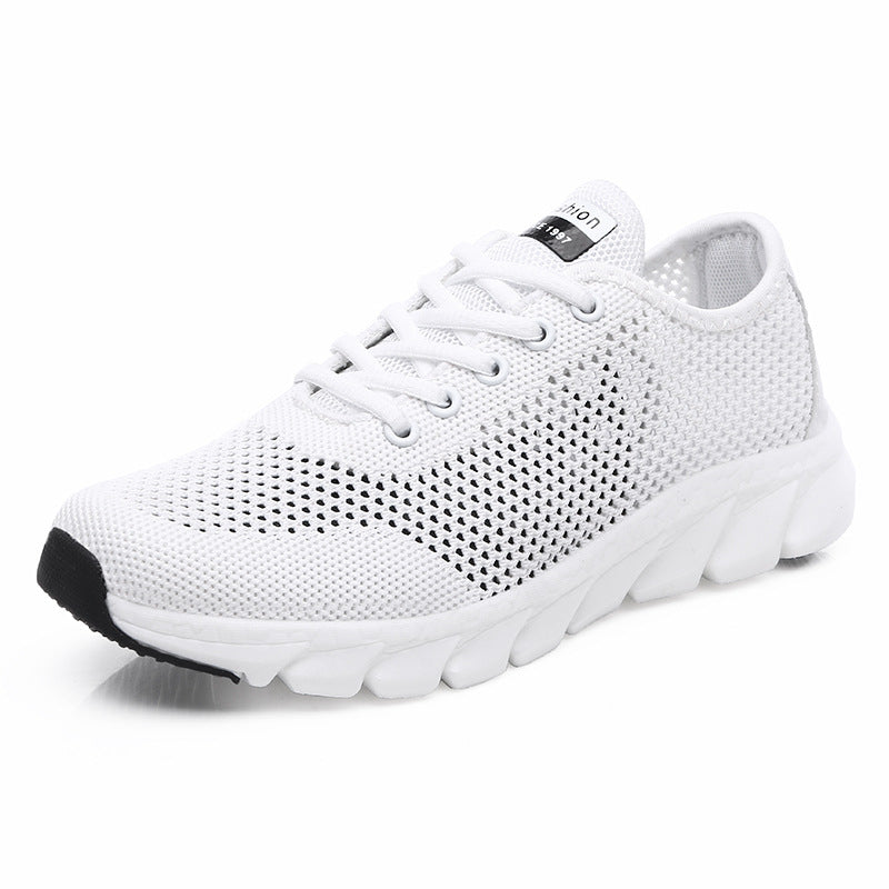Women's lightweight mesh casual sneakers with perforated upper and flexible wave running sole Mune Fashion