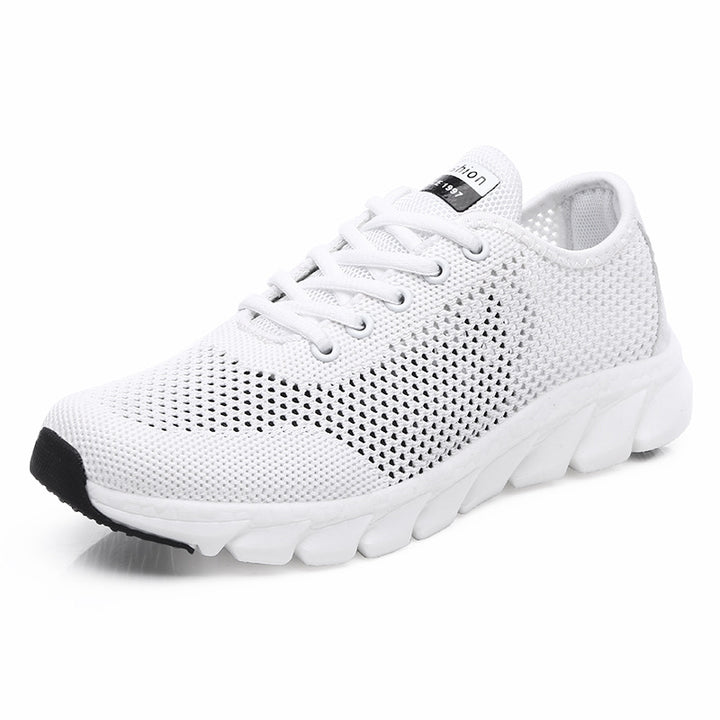 Women's lightweight mesh casual sneakers with perforated upper and flexible wave running sole Mune Fashion