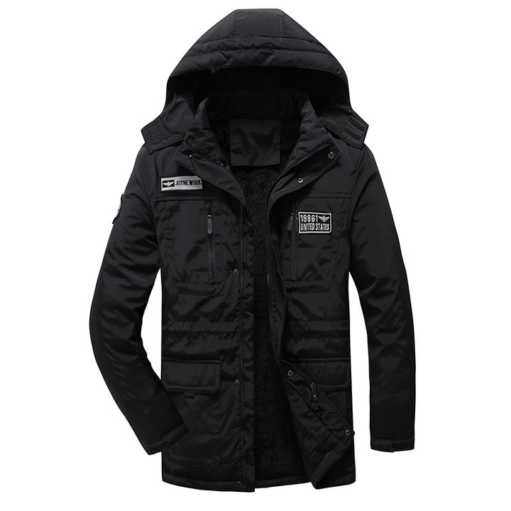 Men's utility parka with fleece lining, hood, and multifunctional pockets Mune Fashion
