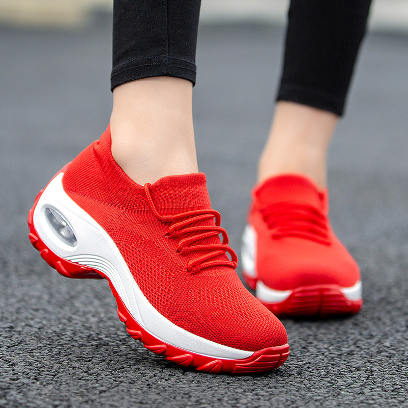 Women’s knitted sock sneaker with air-cushioned sole and elastic knit upper Mune Fashion