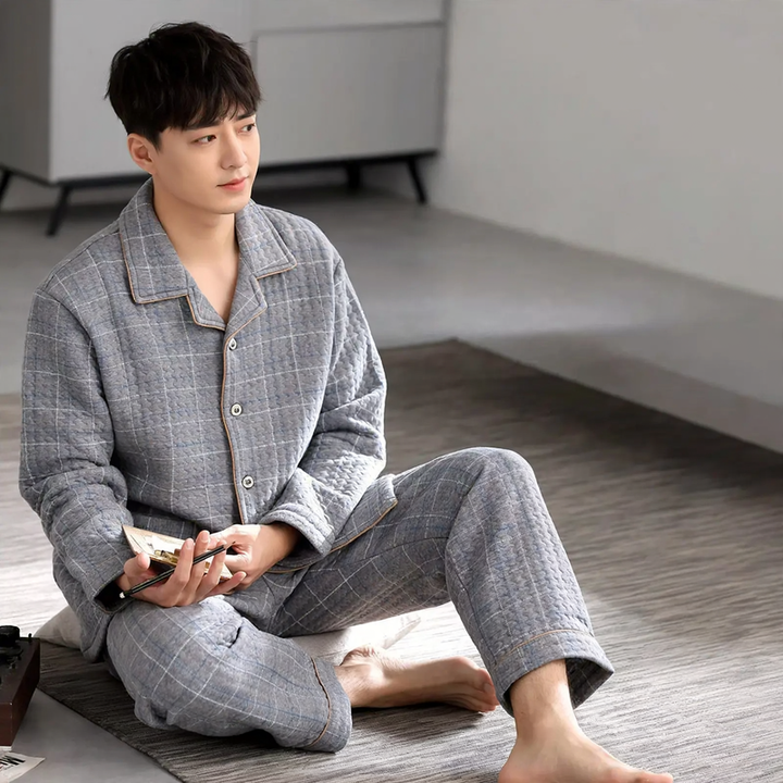 Padded cotton pajamas for men