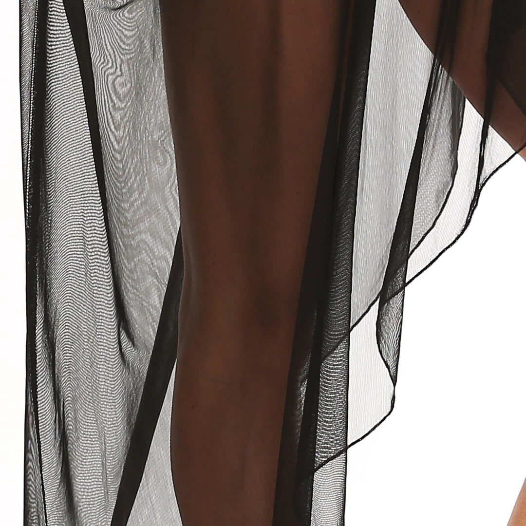 Women's transparent beach cover-up with flowing design Mune Fashion