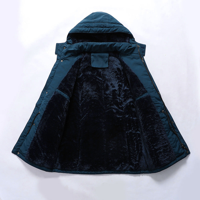 Men's utility parka with fleece lining, hood, and multifunctional pockets Mune Fashion