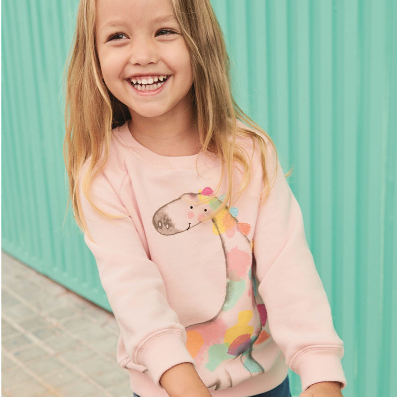 Girls sweatshirt with creative giraffe design Mune Fashion