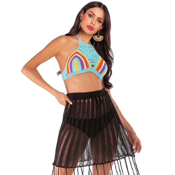 Ladies crocheted Crop Top Mune Fashion