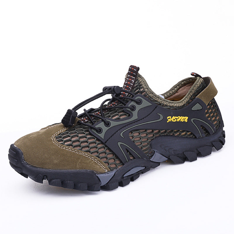 Men's quick-drying mesh water shoe with TPU heel stabilizer and profiled trail sole Mune Fashion