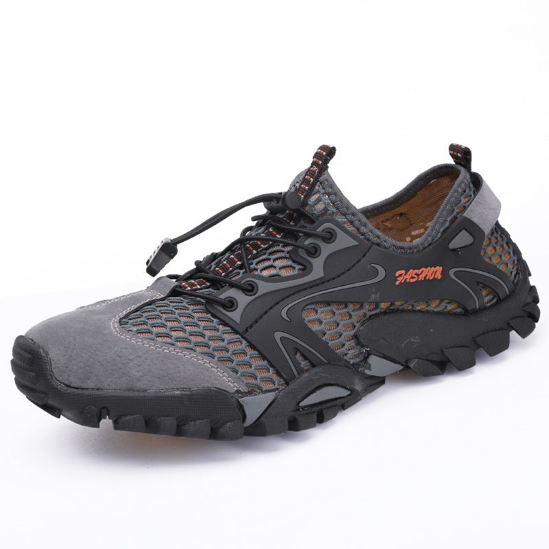 Men's quick-drying mesh water shoe with TPU heel stabilizer and profiled trail sole Mune Fashion