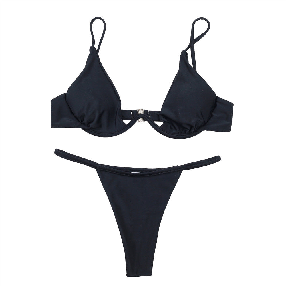 Women triangle bikini with shimmering top and adjustable straps Mune Fashion