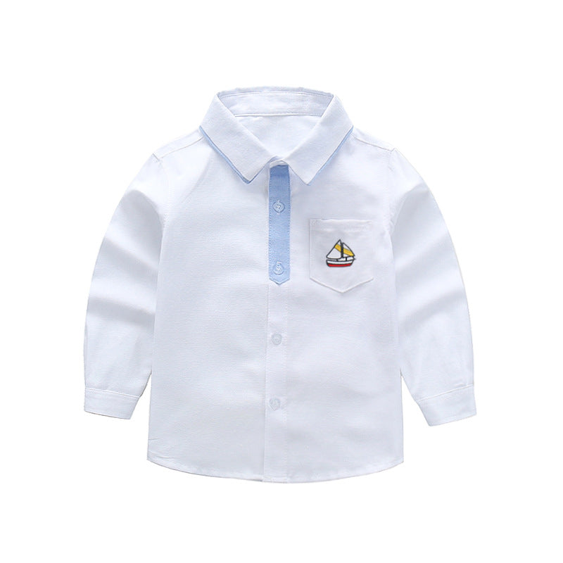 Women’s Long Sleeve Shirt with Nautical Embroidery Mune Fashion
