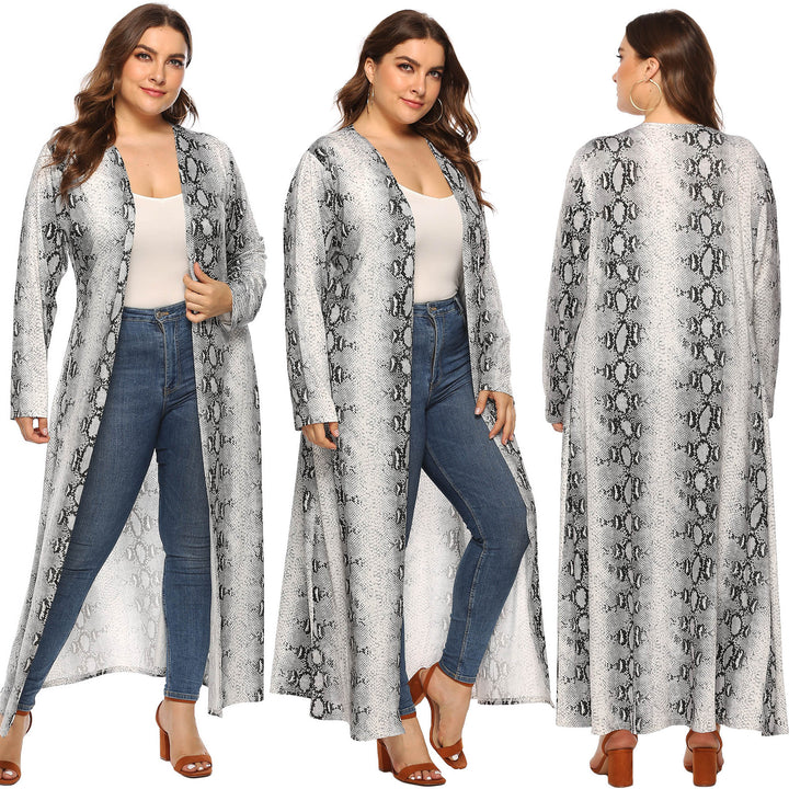 Women's elegant long kimono with snake motif Mune Fashion