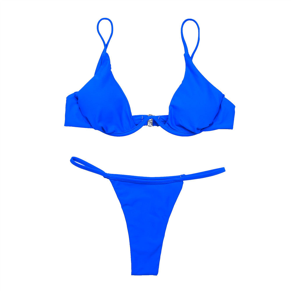 Women triangle bikini with shimmering top and adjustable straps Mune Fashion