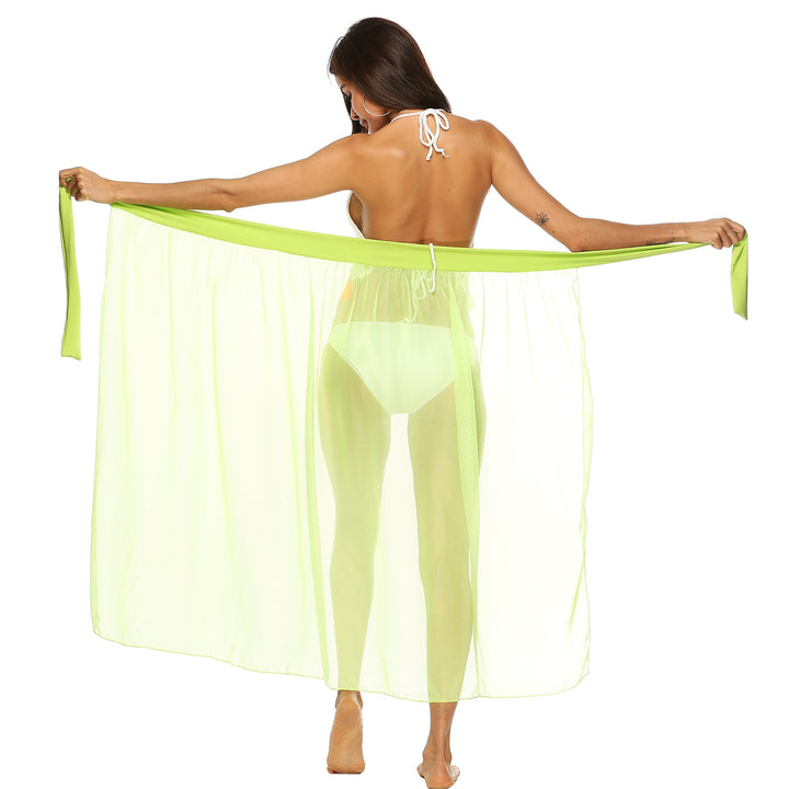 Ladies transparent beach skirt with elegant bow design Mune Fashion