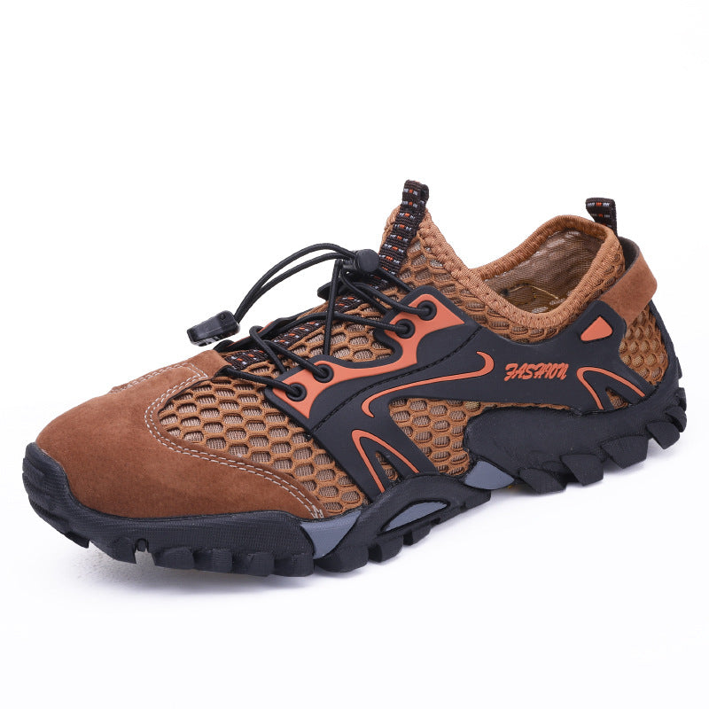 Men's quick-drying mesh water shoe with TPU heel stabilizer and profiled trail sole Mune Fashion