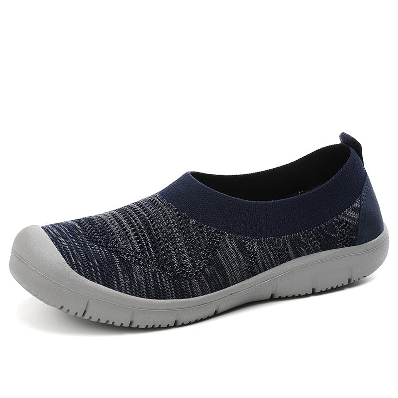 Women's elastic knit slippers with reinforced toe cap and slip-resistant flex sole Mune Fashion