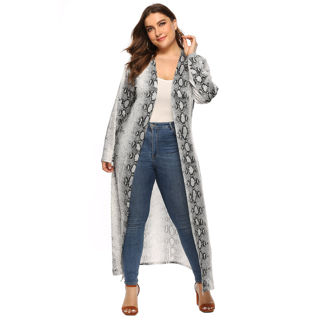 Women's elegant long kimono with snake motif Mune Fashion